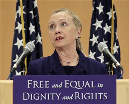 Hillary Clinton speaks to homosexual activist group. Her husband appointed pro-gay federal judges.