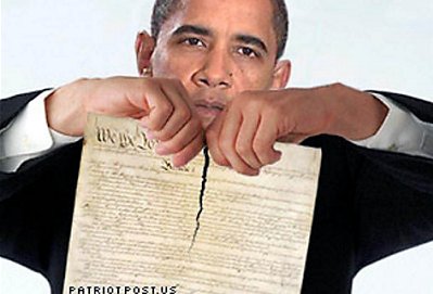 Obama is shredding the Constitution and our Bill of Rights.