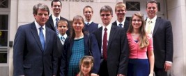 Romeike family and attorney Michael Farris who has defended them from deportation.