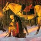 General George Washington kneels in prayer for America.