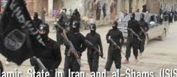 Islamic terrorists marching victoriously through a city in Iraq.